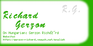 richard gerzon business card